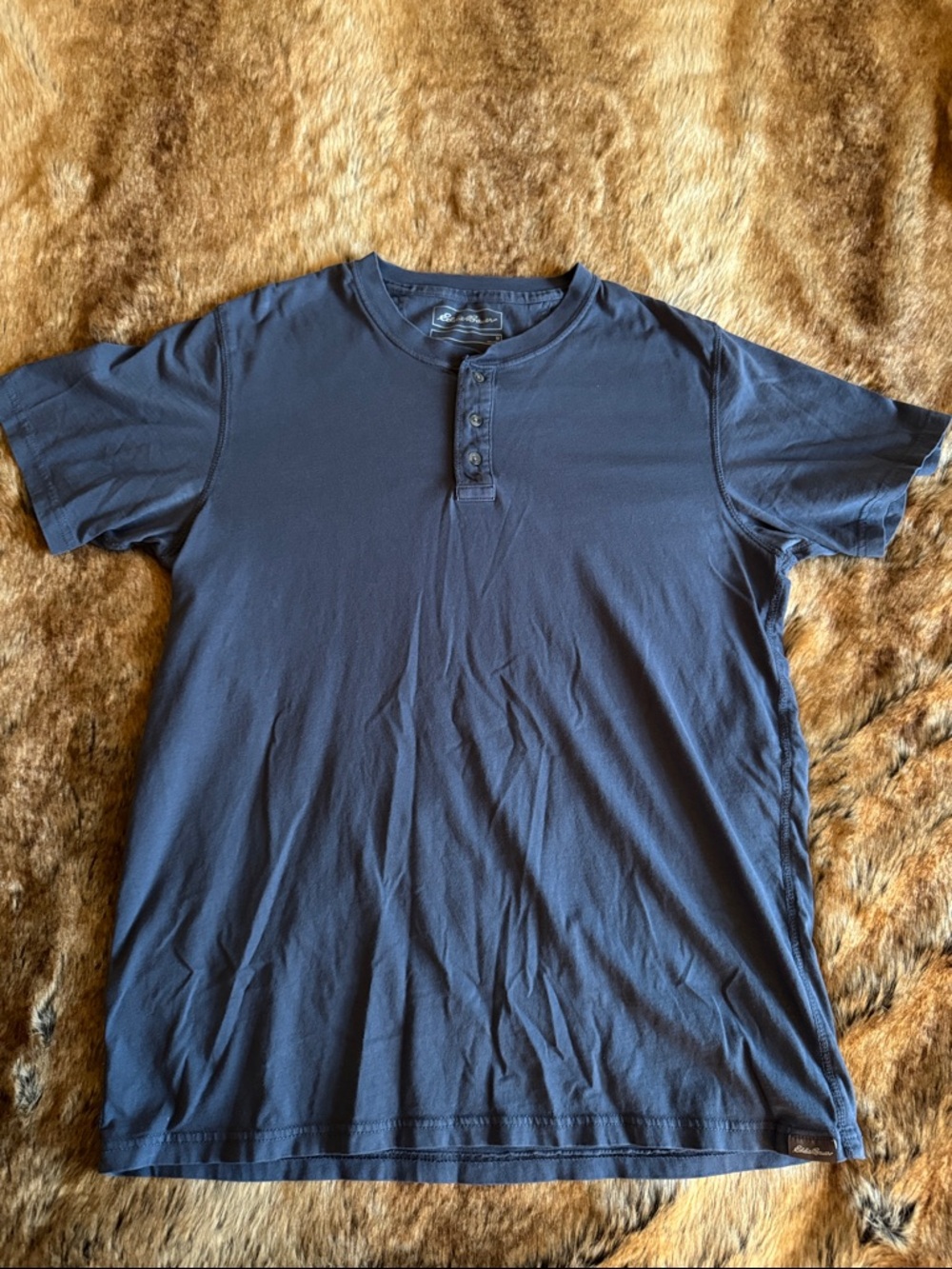 Eddie Bauer Navy Short-Sleeve Henley